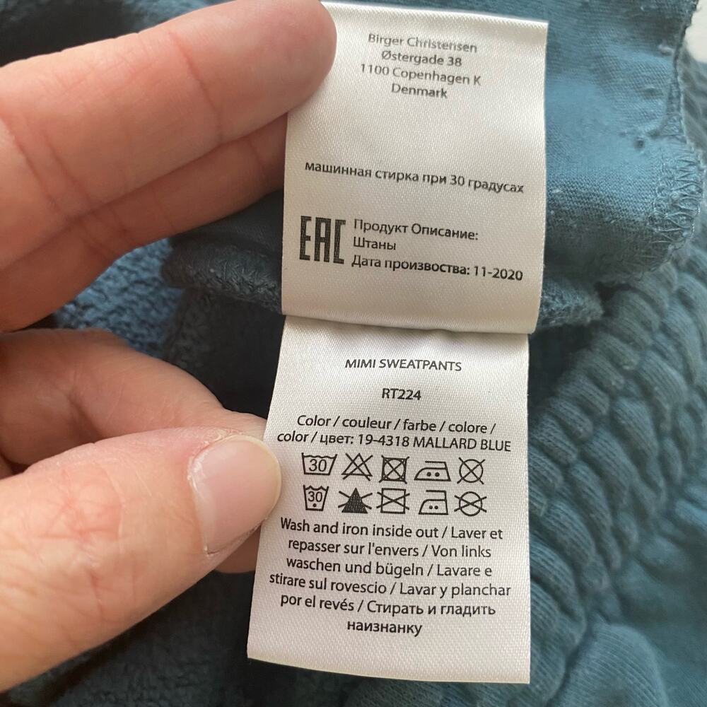 Rotate Sunday Birger Christensen XS Mimi Sweatpants Jogger 100% Organic Cotton - Picture 12 of 16